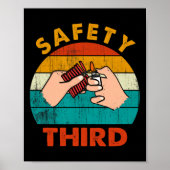 Poster Avertissement Feu d'artifice Rackers Sécurité Troi (Devant)