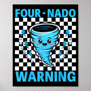 Poster Avertissement Four nado 4e anniversaire 4 ans enfa