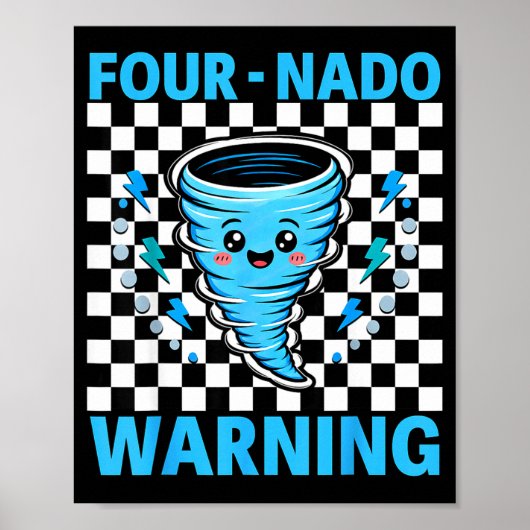 Poster Avertissement Four nado 4e anniversaire 4 ans enfa (Devant)