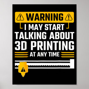 Poster Avertissement Je peux commencer à parler de la tec
