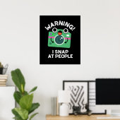 Poster Avertissement Je Shap Sur Les Gens Drôle Caméra Pu (Bureau à domicile)