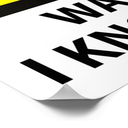 Poster Avertissement Karaté (Coin)