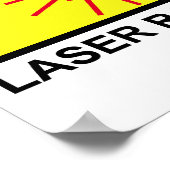 Poster Avertissement LASER (Coin)