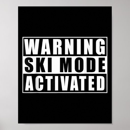 Poster Avertissement Mode Ski activé _1 (Devant)