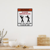 Poster Avertissement - Ne me dites pas comment faire mon  (Cuisine)