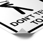 Poster Avertissement - Ne me dites pas comment faire mon  (Coin)