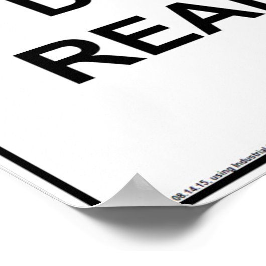 Poster Avertissement : ne pas lire ce signe (Coin)