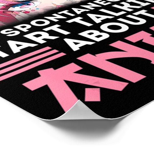 Poster Avertissement Peut Commencer Spontanément À Parler (Coin)