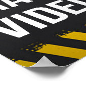 Poster Avertissement Peut hurler Aux Jeux Vidéo (Coin)