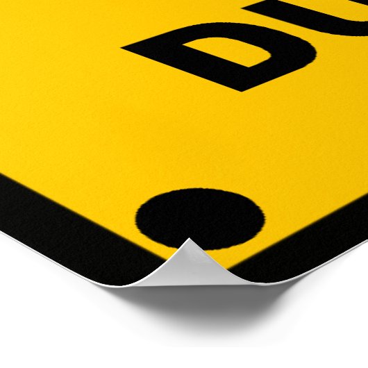 Poster Avertissement ~ Remarque ~ Signal d'avertissement (Coin)