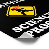 Poster Avertissement Science en cours Signal - Funny Scie (Coin)