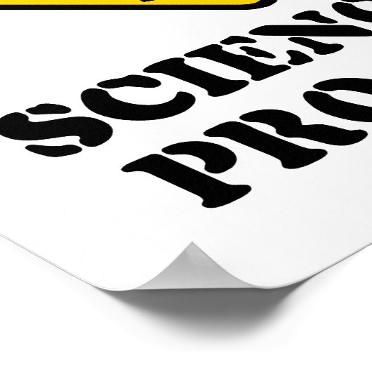 Poster Avertissement Science en cours Signal - Funny Scie (Coin)