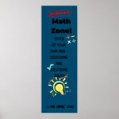 Poster Avertissement sur l'affiche de devis mathématiques (Devant)