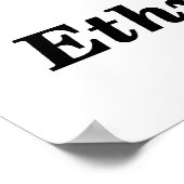 Poster Avertissement sur les fiches signalétiques d'éthan (Coin)