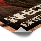 POSTER AVERTISSEMENT : ZONE INFECTÉE (Coin)