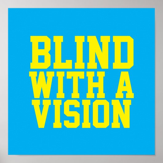 Poster Aveugle avec une vision bleue (Devant)