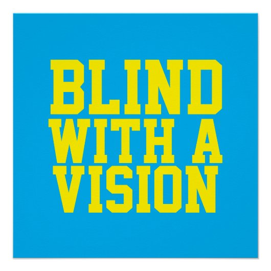 Poster Aveugle avec une vision bleue (Devant)