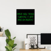 Poster Avez-Vous Essayé De L'Éteindre Et De Le Redémarrer (Bureau à domicile)