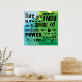 Poster Avez-vous plus de foi Chiropratique Citation Poste (Cuisine)
