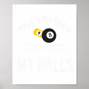 Poster Avez-Vous Vu Mon Amusant Billard Joueurs De Piscin