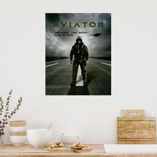 Poster Aviateur Fighter (Cuisine)