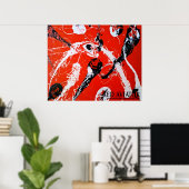 POSTER AVIATEUR ROUGE (Bureau à domicile)