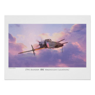 Poster Aviation Artポスター「J7W1新田震電」