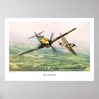 Poster Aviation Artポスター"Messerschmitt Bf 109"