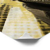 Poster Aviator Cat Goggles Sunburst Portrait (Coin)