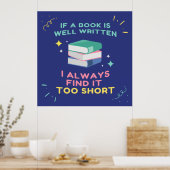 Poster Avid Reader I - Citation Jane Austen (Cuisine)