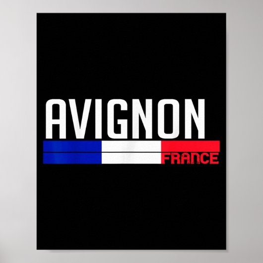 Poster Avignon France Flag Travel Souvenir For Locals And (Devant)