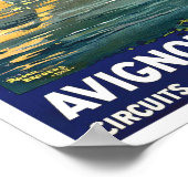 Poster Avignon France voyage vintage (Coin)