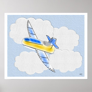 Poster Avion à réaction monte dans l'Air