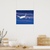 Poster Avion commercial Double Decker (Cuisine)