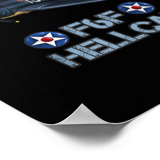 Poster Avion de chasse F6f Hellcat de la Seconde Guerre m (Coin)