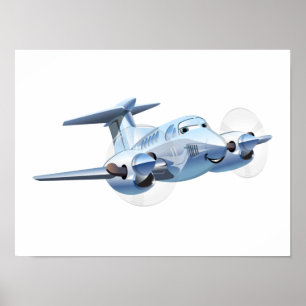 Poster Avion de dessin