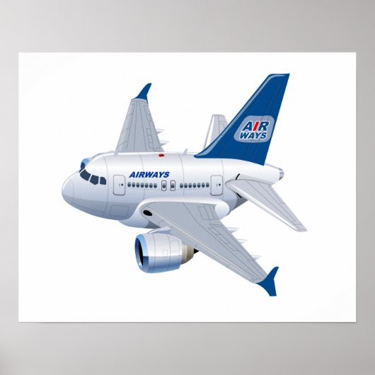 Poster Avion de dessin (Devant)