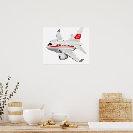 Poster Avion de dessin (Cuisine)
