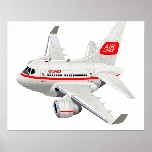 Poster Avion de dessin (Devant)