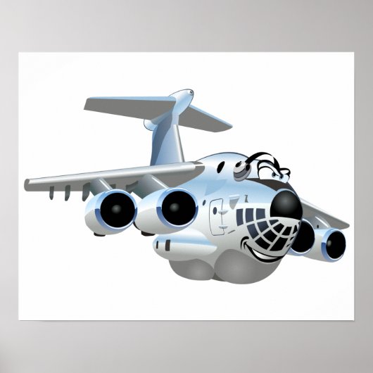 Poster Avion de dessin (Devant)