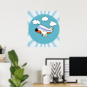 Poster Avion de dessin (Bureau à domicile)