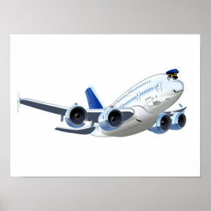 Poster Avion de dessin
