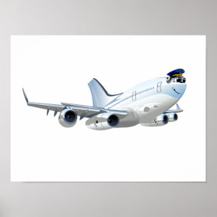Poster Avion de dessin