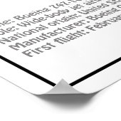 Poster Avion de ligne 747 - Plan de dessin de plan d'avio (Coin)