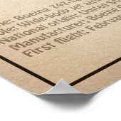 Poster Avion de ligne 747 - Plan de dessin du plan d'avio (Coin)