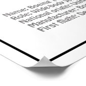 Poster Avion de ligne 787 - Plan de dessin de plan d'avio (Coin)