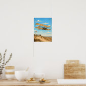 Poster Avion des frères Wright au-dessus de Kitty Hawk (Cuisine)