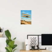Poster Avion des frères Wright au-dessus de Kitty Hawk (Bureau à domicile)