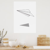 Poster Avion en papier (Cuisine)