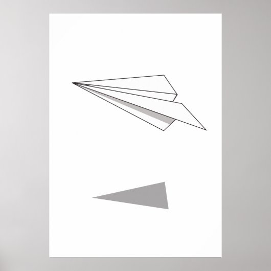 Poster Avion en papier (Devant)
